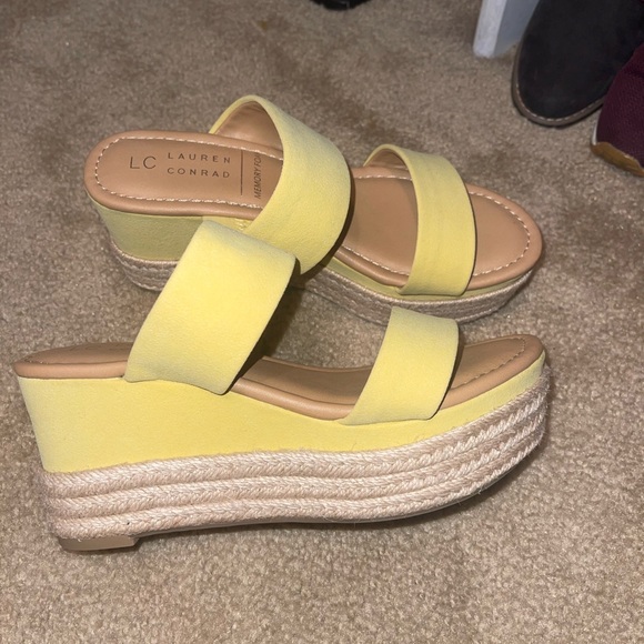 LAUREN CONRAD Espadrille Wedge Shoes size 6.5 - Picture 3 of 13